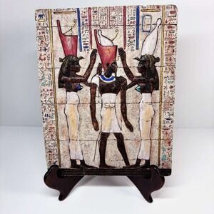 Summil Collection Egyptian style wall plaque  9"X7.5" Heavy Synthetic Faux Stone